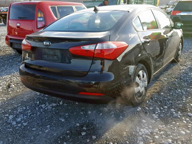 KNAFK4A60E5119667 - 2014 KIA FORTE LX BLACK photo 4