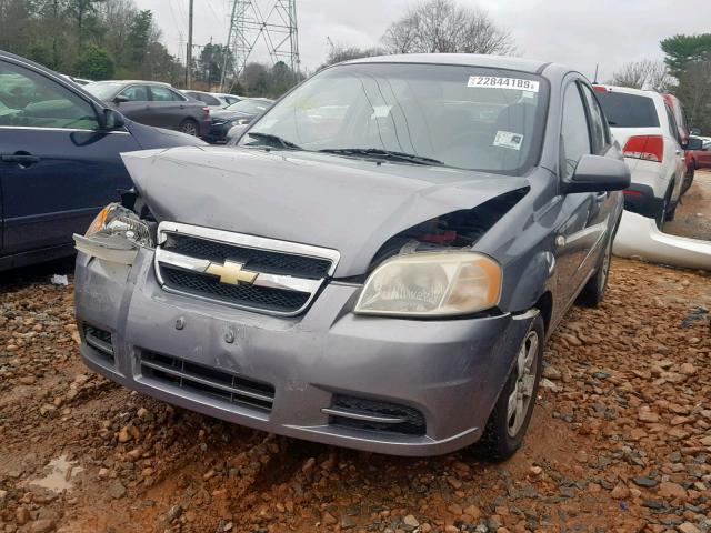 KL1TD56658B275882 - 2008 CHEVROLET AVEO BASE GRAY photo 2