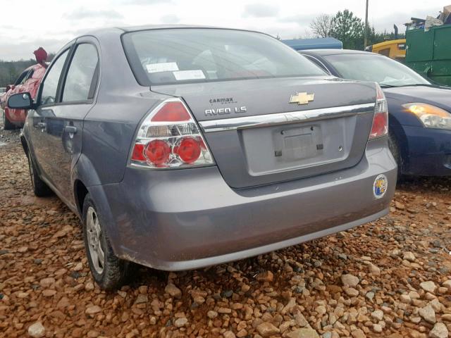 KL1TD56658B275882 - 2008 CHEVROLET AVEO BASE GRAY photo 3