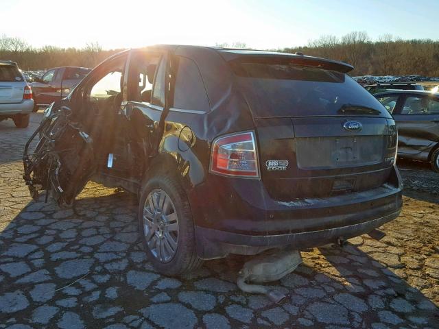 2FMDK49C48BA16207 - 2008 FORD EDGE LIMIT BLACK photo 3