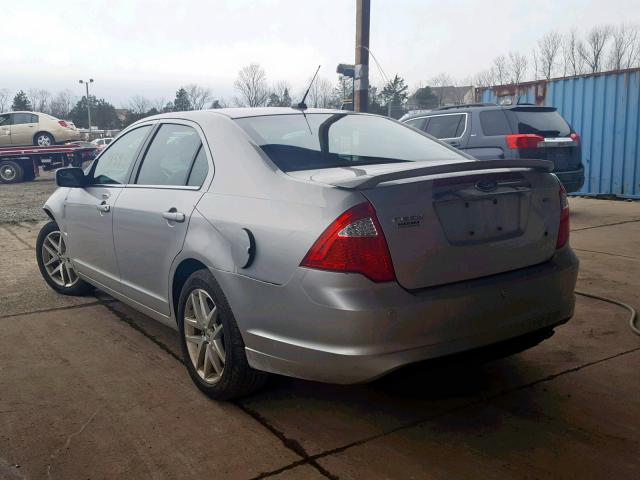 3FAHP0JA8BR119123 - 2011 FORD FUSION SEL SILVER photo 3