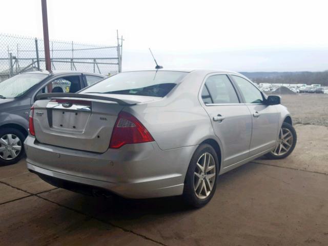 3FAHP0JA8BR119123 - 2011 FORD FUSION SEL SILVER photo 4