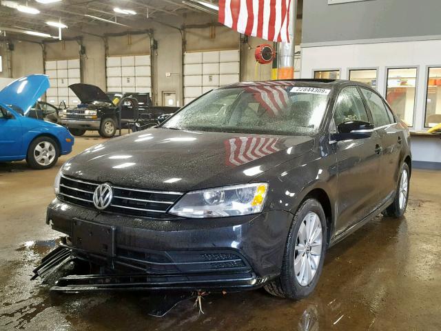 3VWLA7AJ0FM253722 - 2015 VOLKSWAGEN JETTA TDI BLACK photo 2