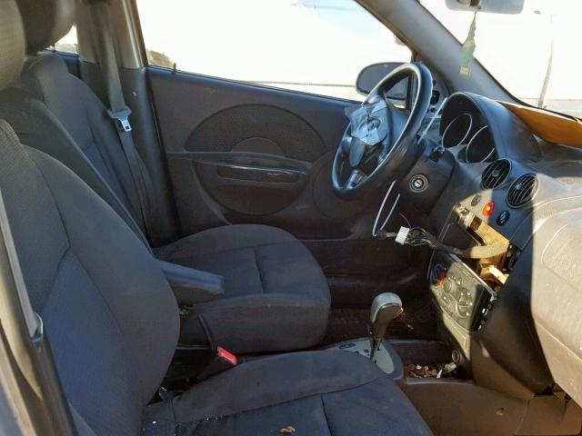 KL1TD66627B771372 - 2007 CHEVROLET AVEO BASE Күміс фото 5