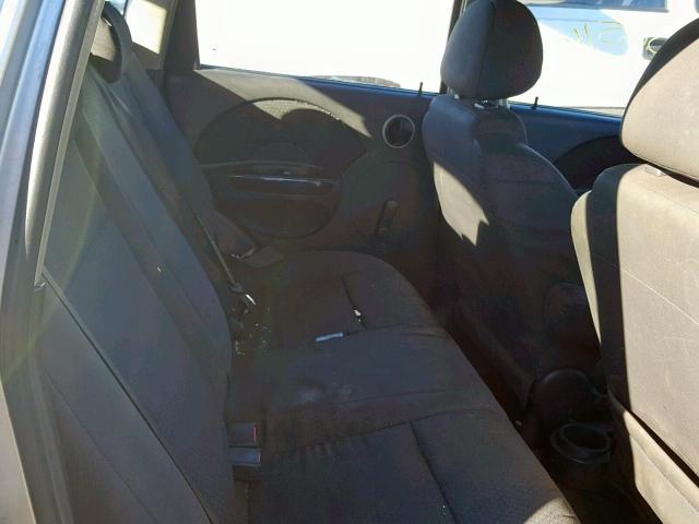 KL1TD66627B771372 - 2007 CHEVROLET AVEO BASE Күміс фото 6