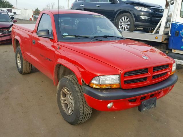 1B7GG26X01S197252 - 2001 DODGE DAKOTA RED photo 1