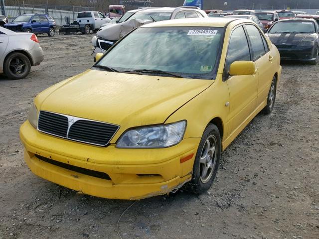 JA3AJ86E32U070959 - 2002 MITSUBISHI LANCER OZ YELLOW photo 2