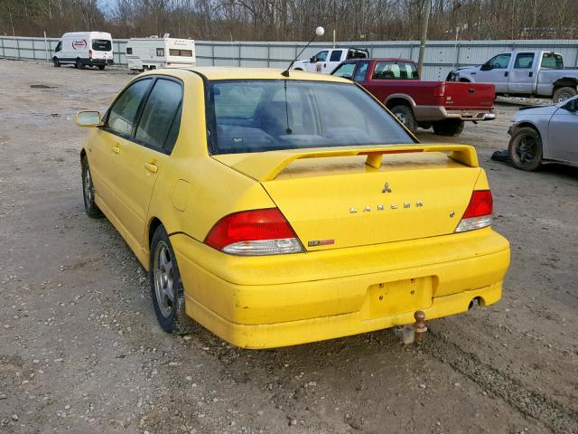 JA3AJ86E32U070959 - 2002 MITSUBISHI LANCER OZ YELLOW photo 3