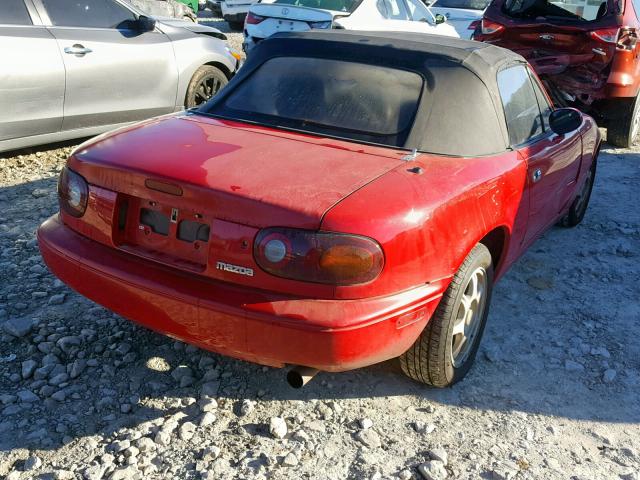 JM1NA3510L0155660 - 1990 MAZDA MX-5 MIATA RED photo 4