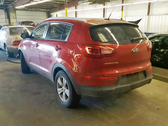 KNDPBCA21D7403069 - 2013 KIA SPORTAGE L RED photo 3