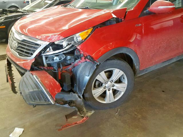 KNDPBCA21D7403069 - 2013 KIA SPORTAGE L RED photo 9