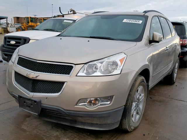 1GNKRJED7CJ232679 - 2012 CHEVROLET TRAVERSE L GOLD photo 2