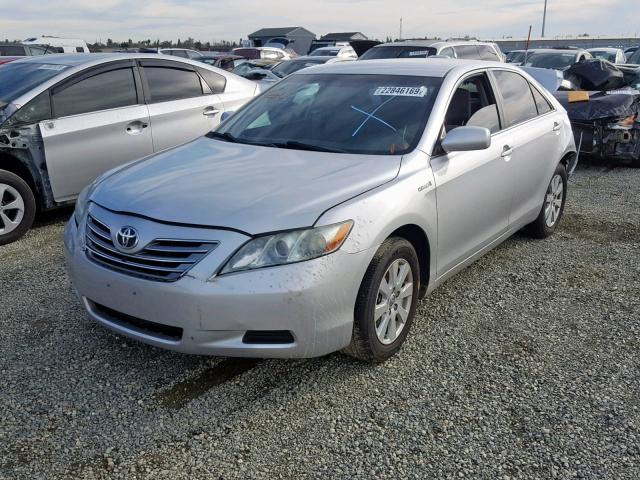 4T1BB46K98U039656 - 2008 TOYOTA CAMRY HYBR SILVER photo 2