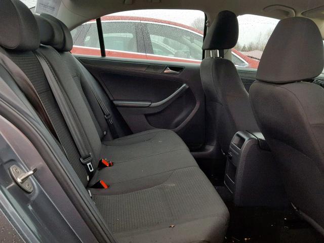 3VW1K7AJ2FM320664 - 2015 VOLKSWAGEN JETTA BASE GRAY photo 6
