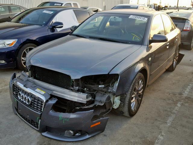 WAUAF78E68A134803 - 2008 AUDI A4 2.0T GRAY photo 2