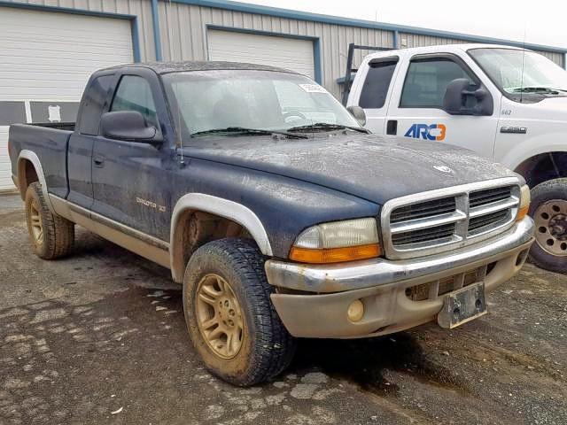 1B7GG22X61S314354 - 2001 DODGE DAKOTA BLUE photo 1