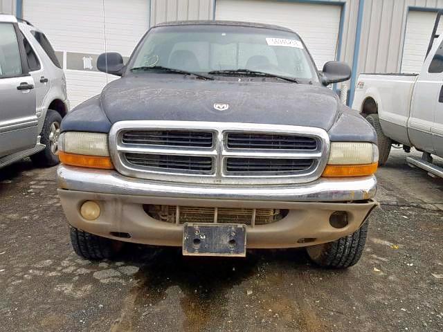 1B7GG22X61S314354 - 2001 DODGE DAKOTA BLUE photo 9