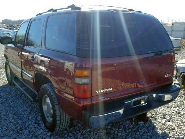 1GKEK13Z83J299787 - 2003 GMC YUKON RED photo 3