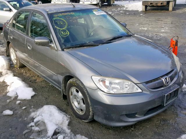 JHMES96685S002623 - 2005 HONDA CIVIC HYBR SILVER photo 1