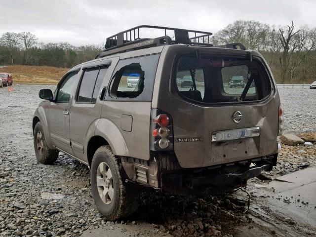 5N1AR18U15C781409 - 2005 NISSAN PATHFINDER BROWN photo 3