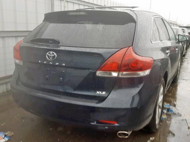 4T3ZA3BB5DU071328 - 2013 TOYOTA VENZA LE BLUE photo 4