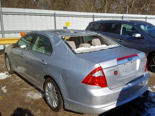 3FADP0L38BR215198 - 2011 FORD FUSION HYB SILVER photo 3