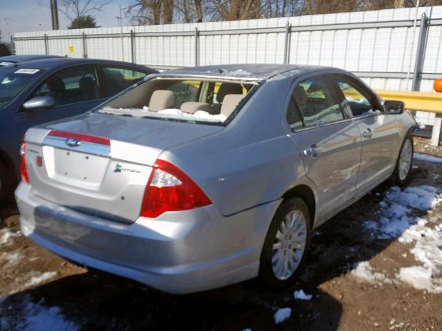 3FADP0L38BR215198 - 2011 FORD FUSION HYB SILVER photo 4