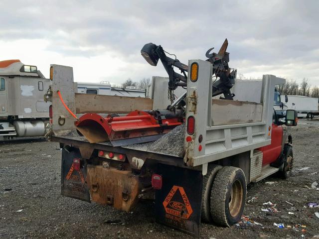 1FDAF57R38EC31392 - 2008 FORD F550 SUPER RED photo 4