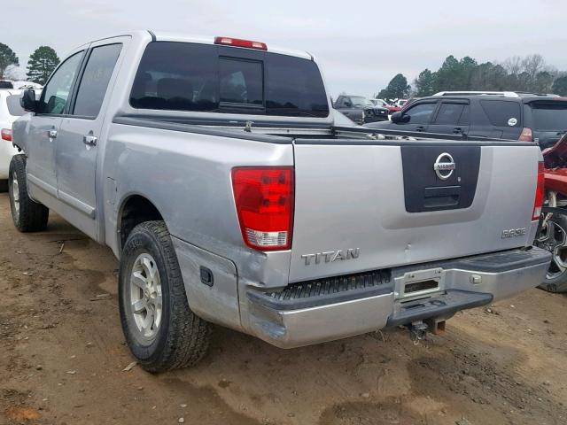 1N6AA07B64N562810 - 2004 NISSAN TITAN XE SILVER photo 3