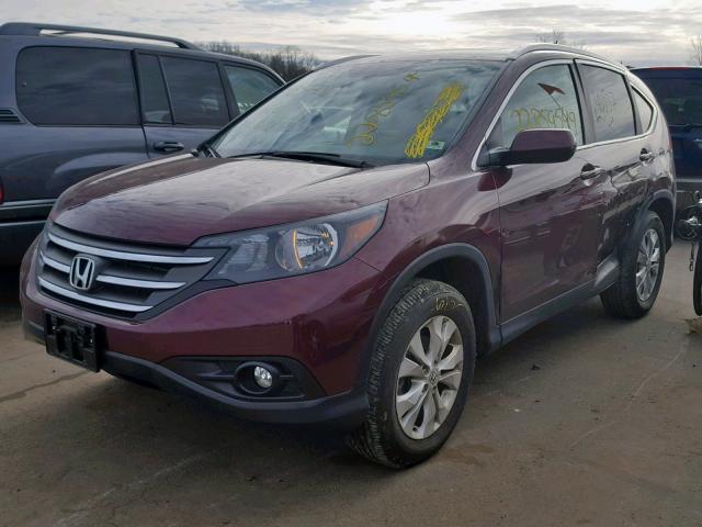 5J6RM4H75EL118470 - 2014 HONDA CR-V EXL RED photo 2