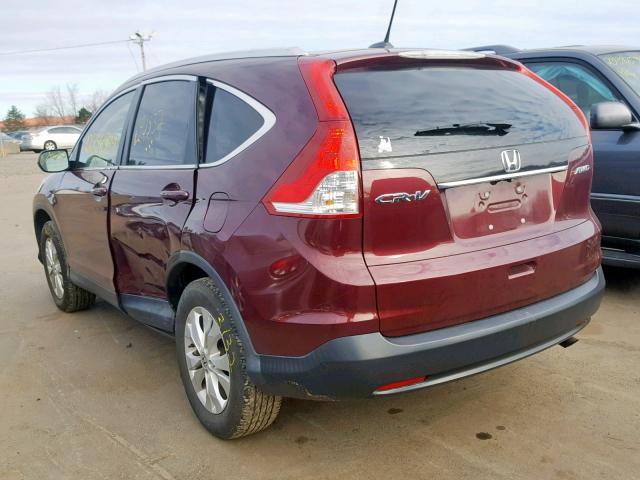 5J6RM4H75EL118470 - 2014 HONDA CR-V EXL RED photo 3