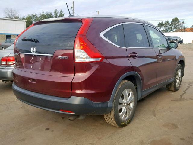 5J6RM4H75EL118470 - 2014 HONDA CR-V EXL RED photo 4