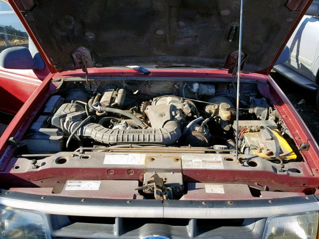 1FTCR10X1PUC84456 - 1993 FORD RANGER RED photo 7