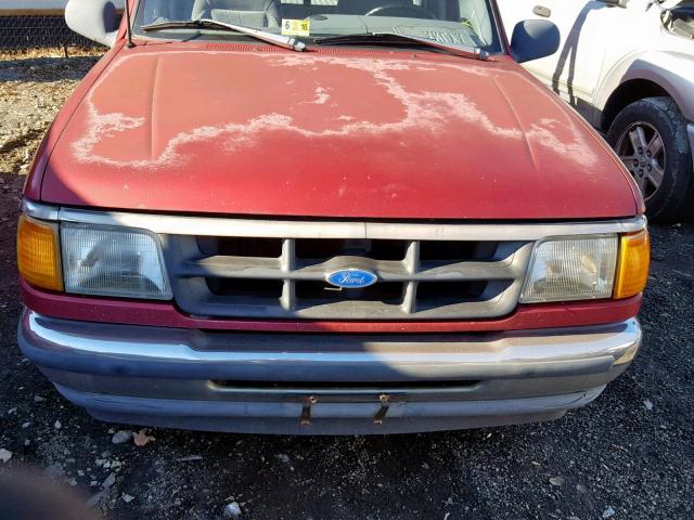 1FTCR10X1PUC84456 - 1993 FORD RANGER RED photo 9