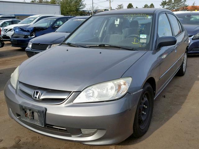 2HGES16504H506892 - 2004 HONDA CIVIC GRAY photo 2