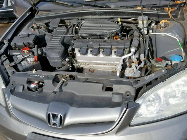 2HGES16504H506892 - 2004 HONDA CIVIC GRAY photo 7