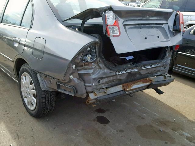 2HGES16504H506892 - 2004 HONDA CIVIC GRAY photo 9