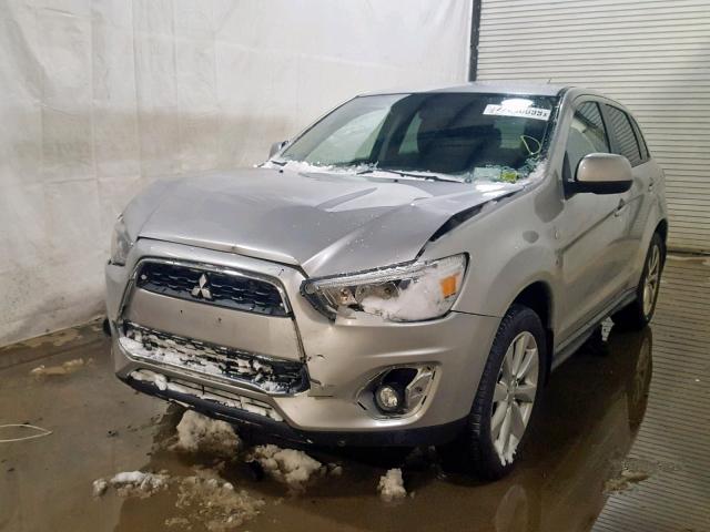 4A4AR3AU8FE005223 - 2015 MITSUBISHI OUTLANDER SILVER photo 2