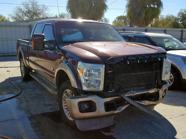 1FT7W2BT5BEB82834 - 2011 FORD F250 SUPER BURGUNDY photo 1