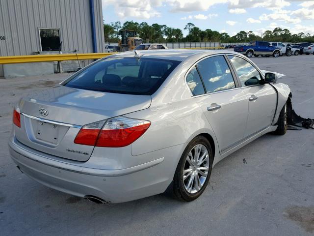 KMHGC4DF9BU140521 - 2011 HYUNDAI GENESIS 4. SILVER photo 4