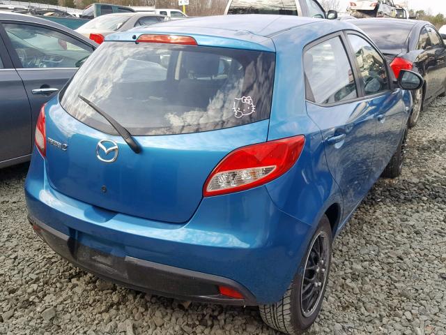 JM1DE1HY2B0130061 - 2011 MAZDA MAZDA2 BLUE photo 4