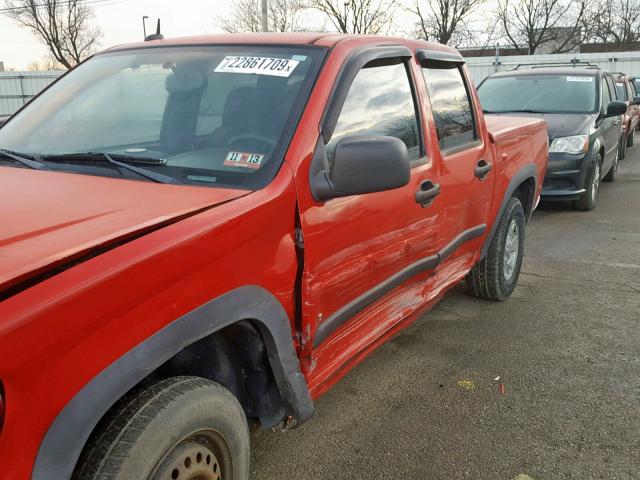 1GCCS13E988123202 - 2008 CHEVROLET COLORADO RED photo 9