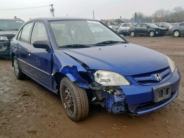 2HGES16335H609739 - 2005 HONDA CIVIC DX V BLUE photo 1