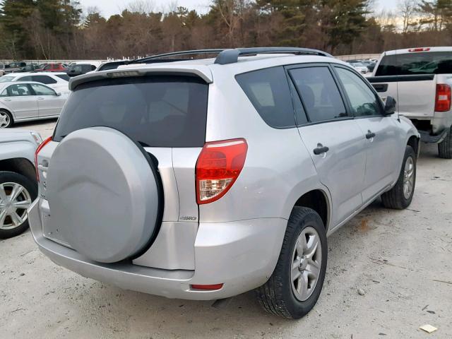 JTMBD33V476044631 - 2007 TOYOTA RAV4 SILVER photo 4