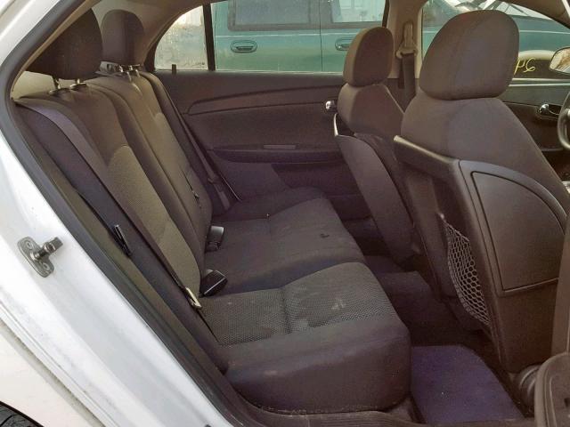1G1ZH57B594203209 - 2009 CHEVROLET MALIBU 1LT WHITE photo 6