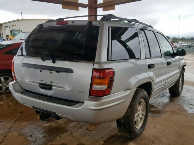 1J8GW48N74C320028 - 2004 JEEP GRAND CHER SILVER photo 4