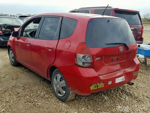 JHMGD38488S045164 - 2008 HONDA FIT RED photo 3