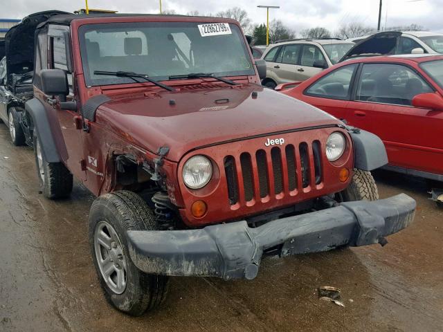 1J4FA24118L538510 - 2008 JEEP WRANGLER X RED photo 1