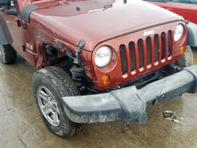 1J4FA24118L538510 - 2008 JEEP WRANGLER X RED photo 9