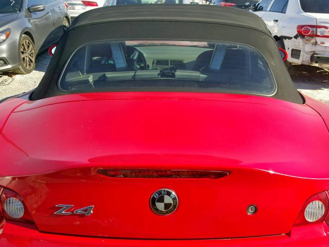 4USBT334X3LS45143 - 2003 BMW Z4 2.5 RED photo 6